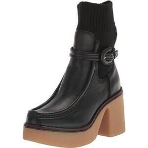 Sam Edelman Sidney Bootie Black Leather Buckle Closure Women's Size 9 NWOB